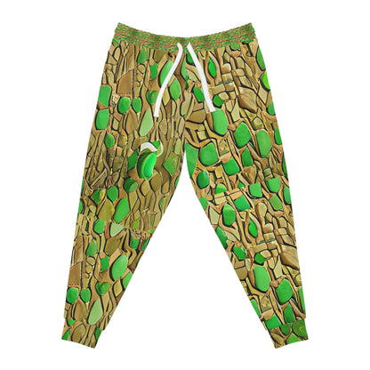 **"Green Mosaic Unisex Joggers"**