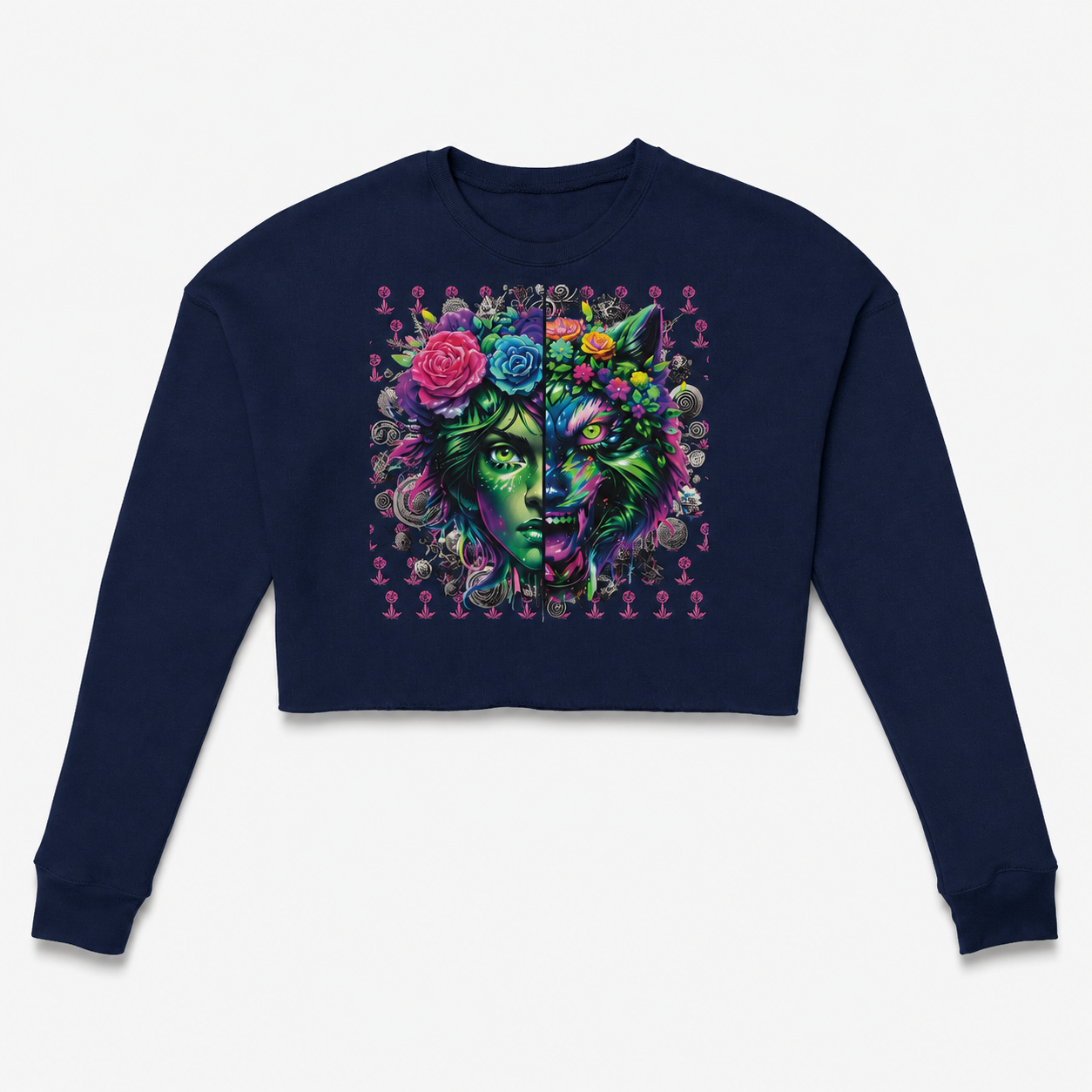 Floral MotherNatiure Women's Cropped Sweatshirt