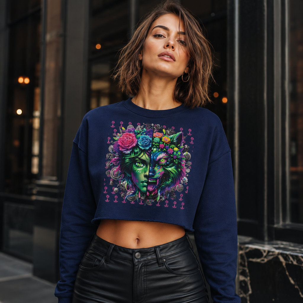 Floral MotherNatiure Women's Cropped Sweatshirt