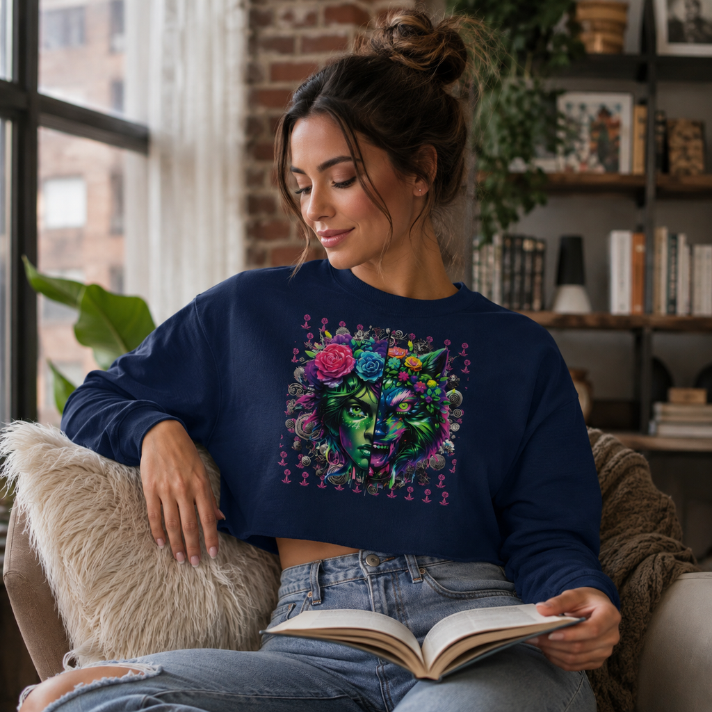 Floral MotherNatiure Women's Cropped Sweatshirt