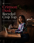 Crimson Dusk Recycled Crop Top – Dark Feminine Streetwear | HighDezign