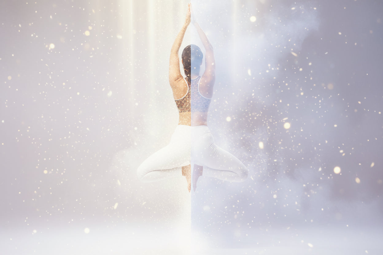 Dancer in a white dress with a blurred background