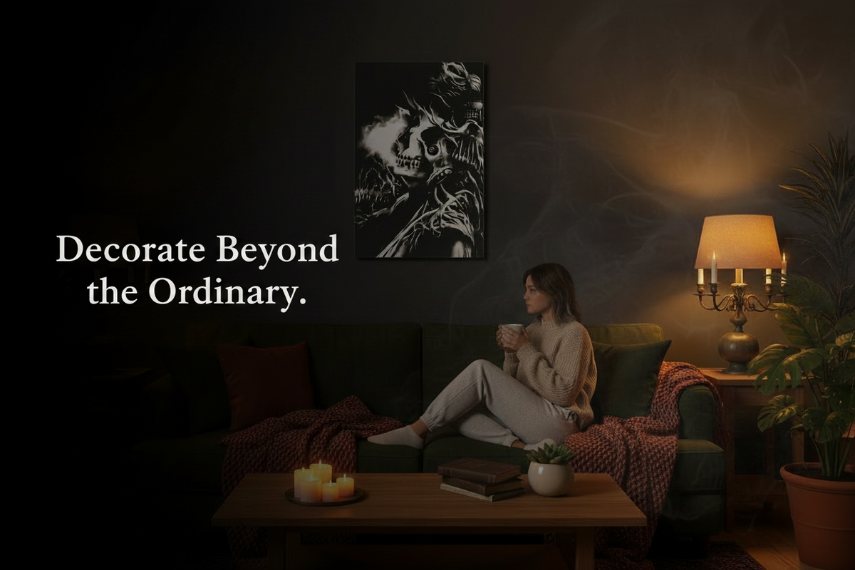 Inferno of Shadows 12 x 18 Wall Decal – Gothic Dark Fantasy Wall Art