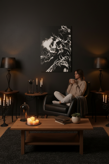 Inferno of Shadows 12 x 18 Wall Decal – Gothic Dark Fantasy Wall Art