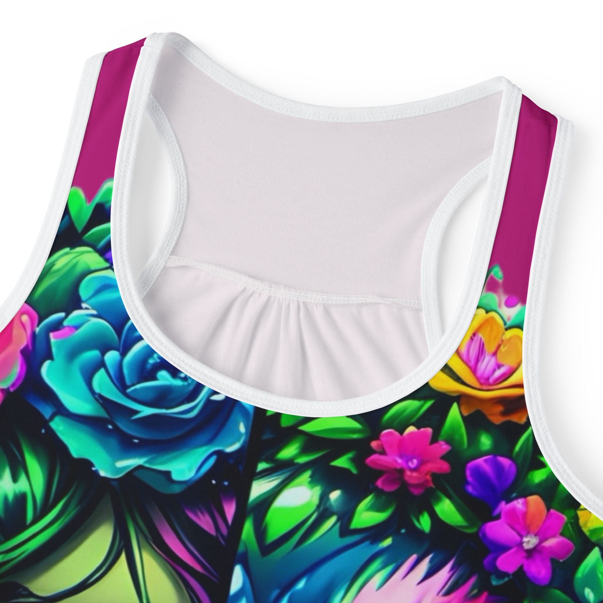 Colorful floral design on a white background