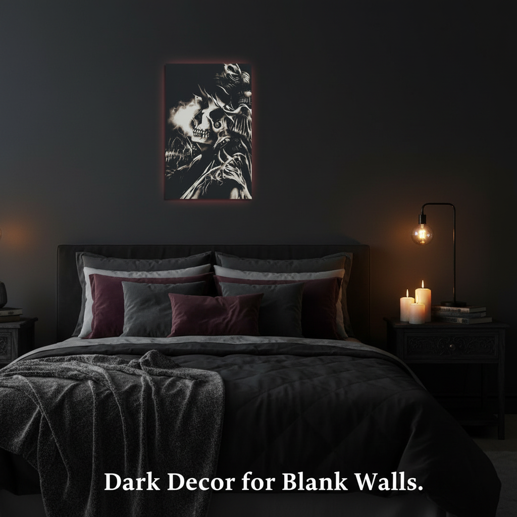 Inferno of Shadows 12 x 18 Wall Decal – Gothic Dark Fantasy Wall Art