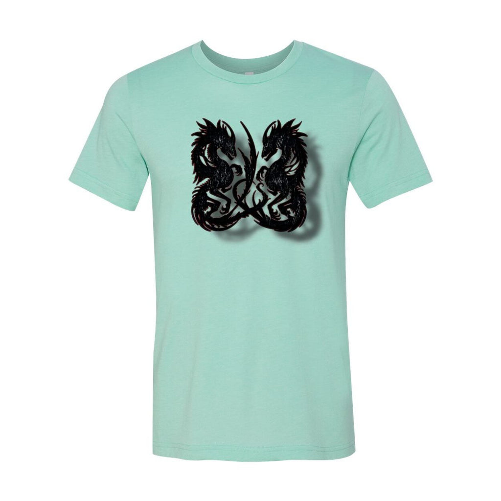 Twin Dragon Unisex Tee – Bold Graphic Short Sleeve Shirt