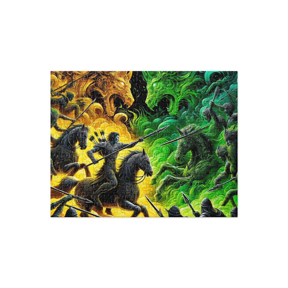 Mystical Horses Abstract Puzzle – 252 & 520 Pieces, Vibrant Wall Art