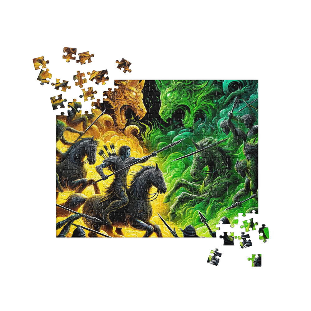 Mystical Horses Abstract Puzzle – 252 & 520 Pieces, Vibrant Wall Art