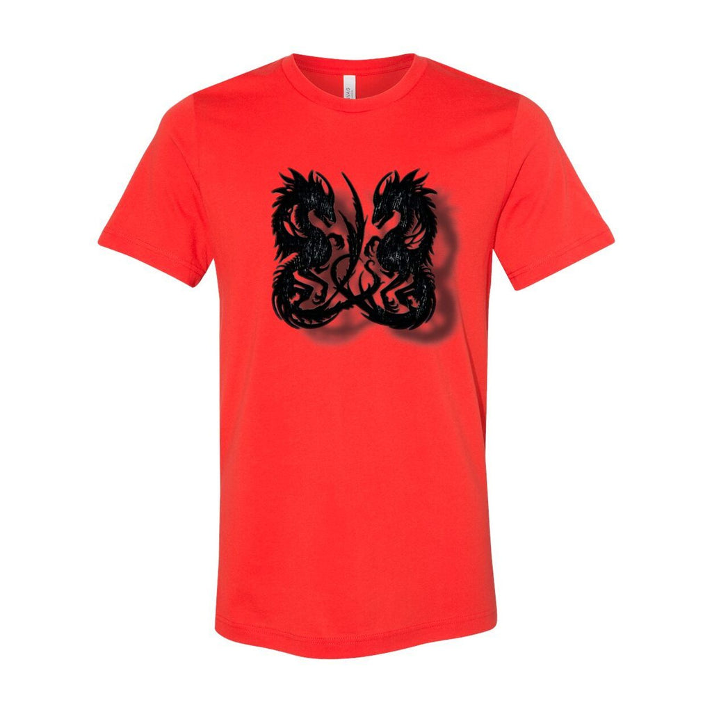 Twin Dragon Unisex Tee – Bold Graphic Short Sleeve Shirt
