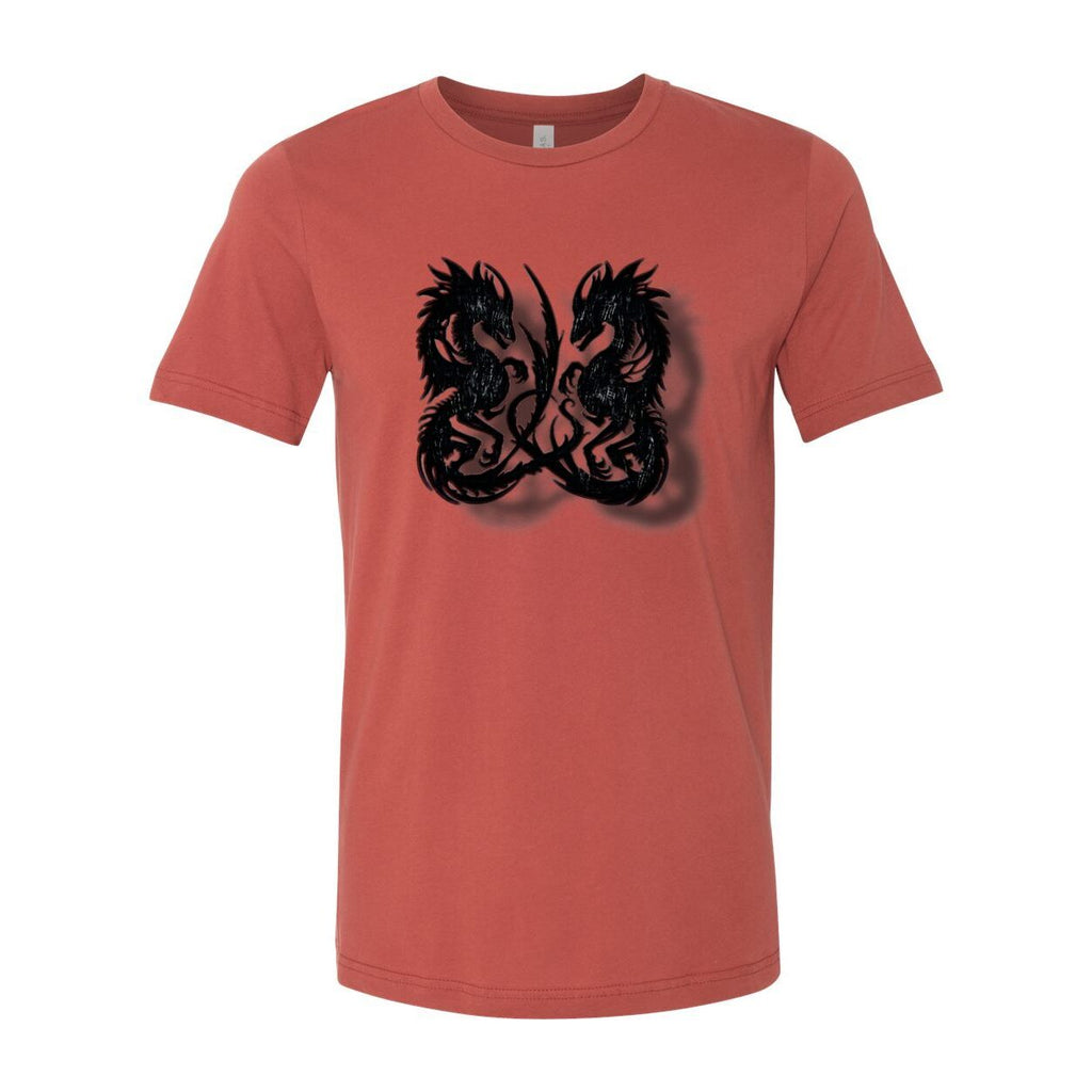 Twin Dragon Unisex Tee – Bold Graphic Short Sleeve Shirt
