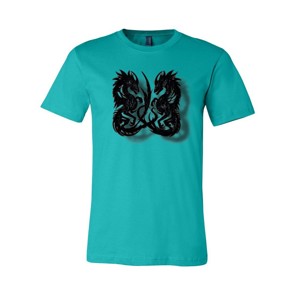 Twin Dragon Unisex Tee – Bold Graphic Short Sleeve Shirt