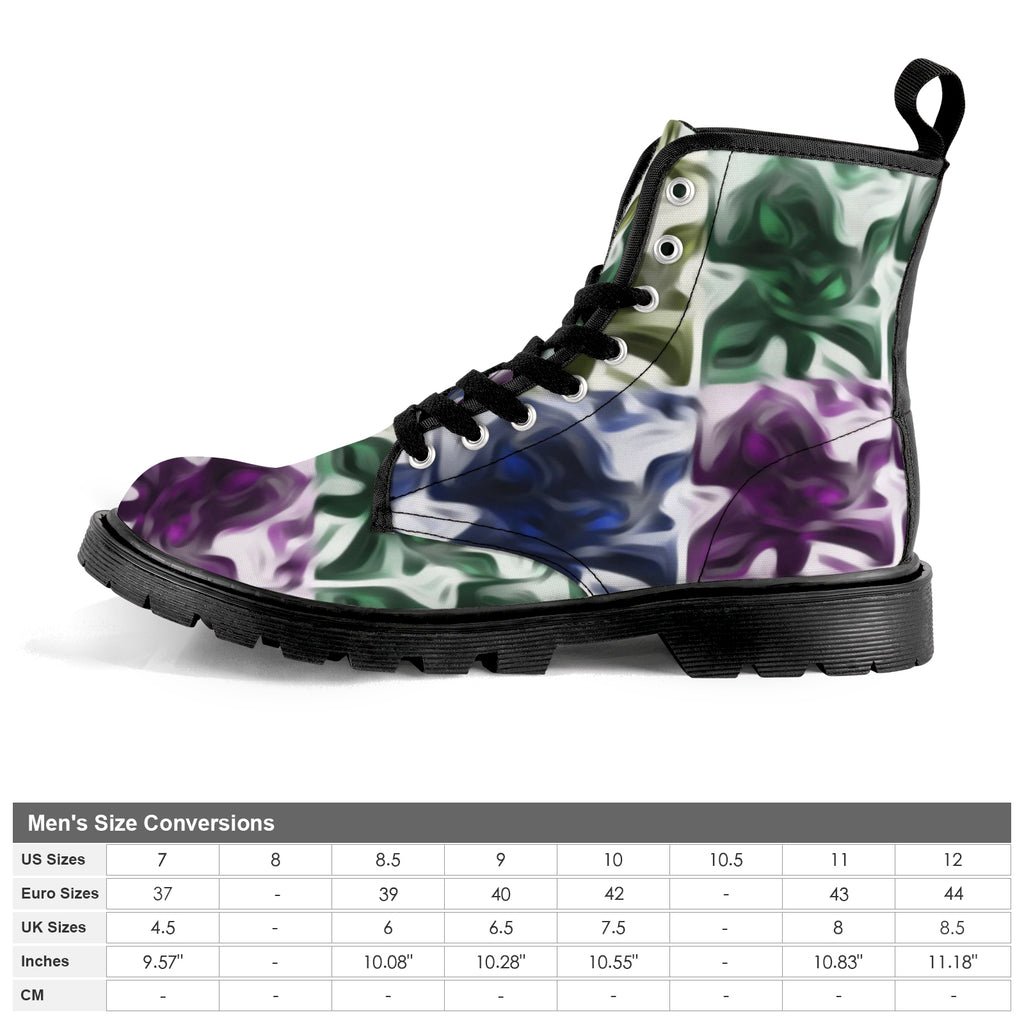 Prism Camo Canvas Boots – Men’s Lace-Up Winter Shoes