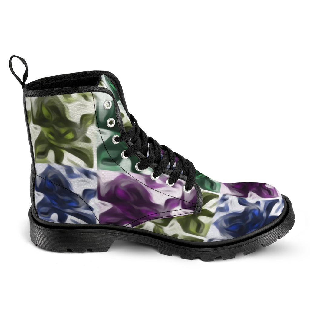 Prism Camo Canvas Boots – Men’s Lace-Up Winter Shoes