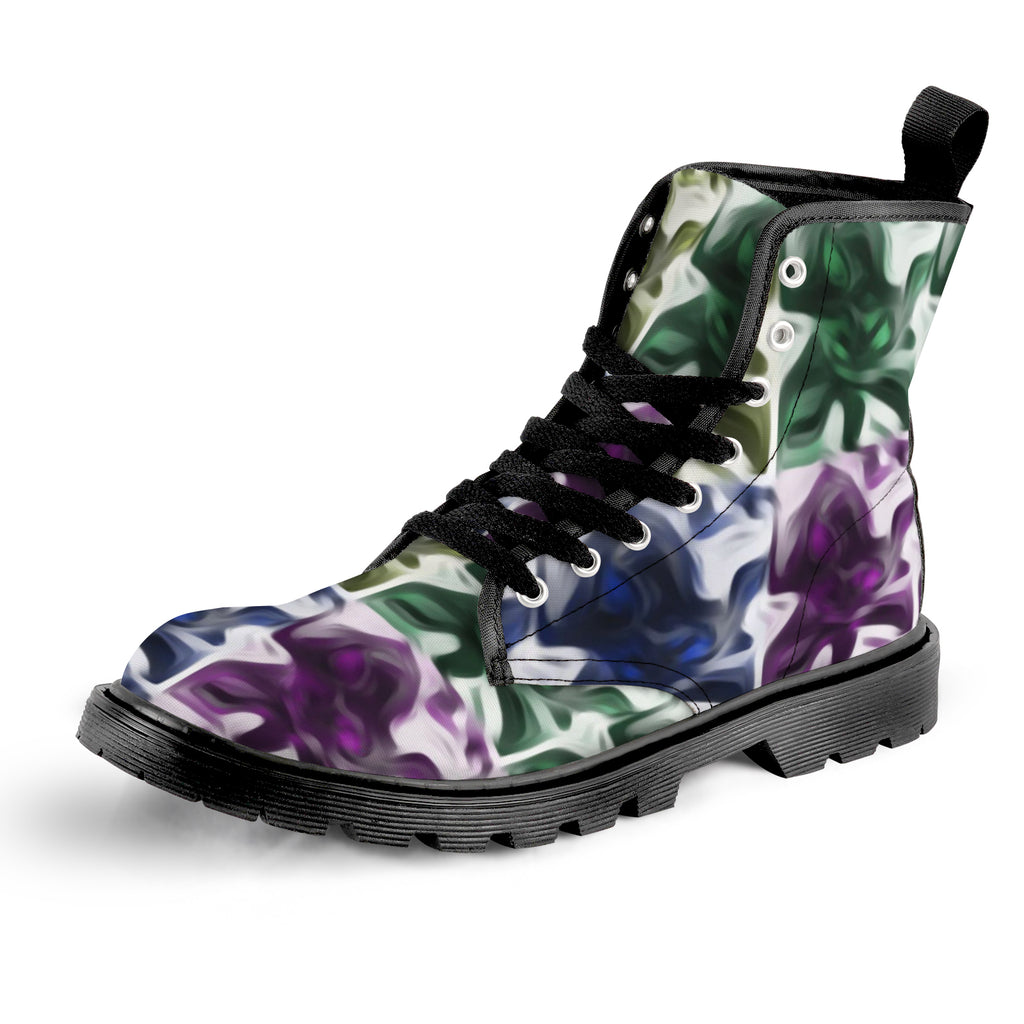 Prism Camo Canvas Boots – Men’s Lace-Up Winter Shoes