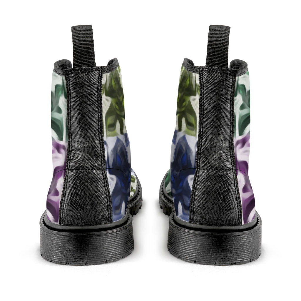 Prism Camo Canvas Boots – Men’s Lace-Up Winter Shoes