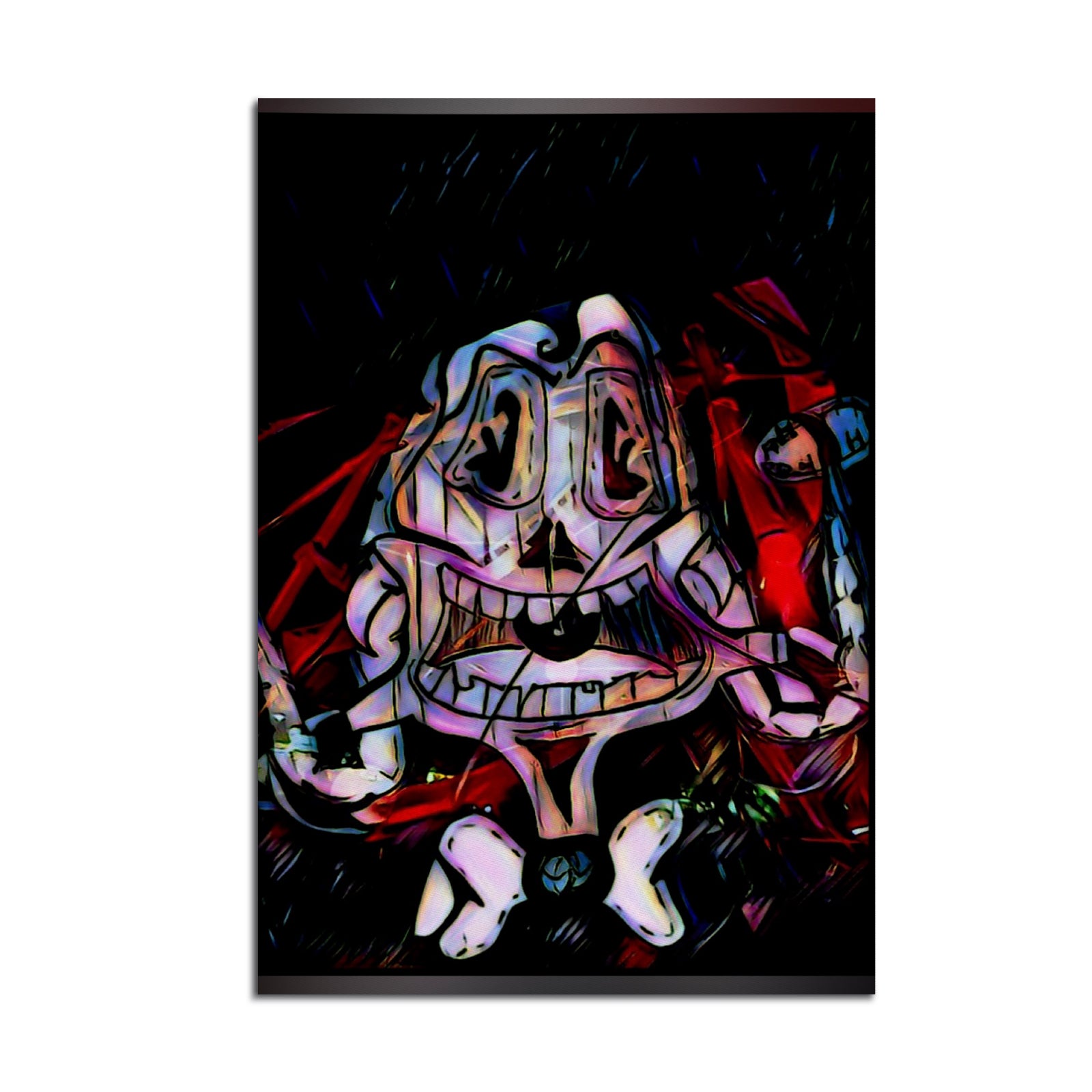 Skull Symmetry Canvas Print – 11"x14" Abstract Wall Art | Gothic Home Decor