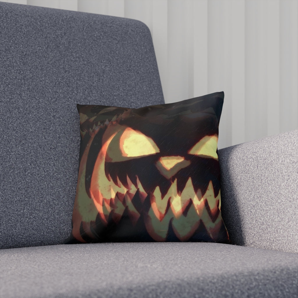 Pumpkin Grin Halloween Cushion – 100% Cotton Drill | Double-Sided Print