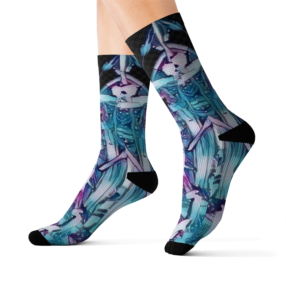 Celestial Warrior Socks – Bold Sublimation Print | Streetwear & Festival Ready