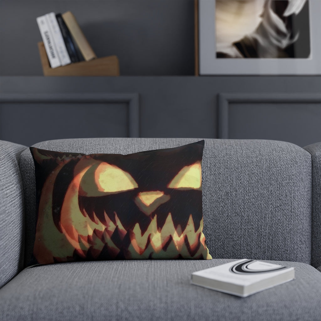 Pumpkin Grin Halloween Cushion – 100% Cotton Drill | Double-Sided Print