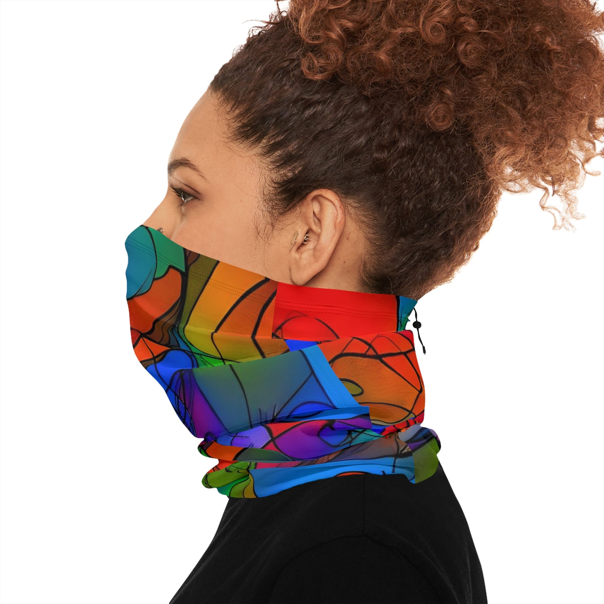 Winter Neck Gaiter With Drawstring