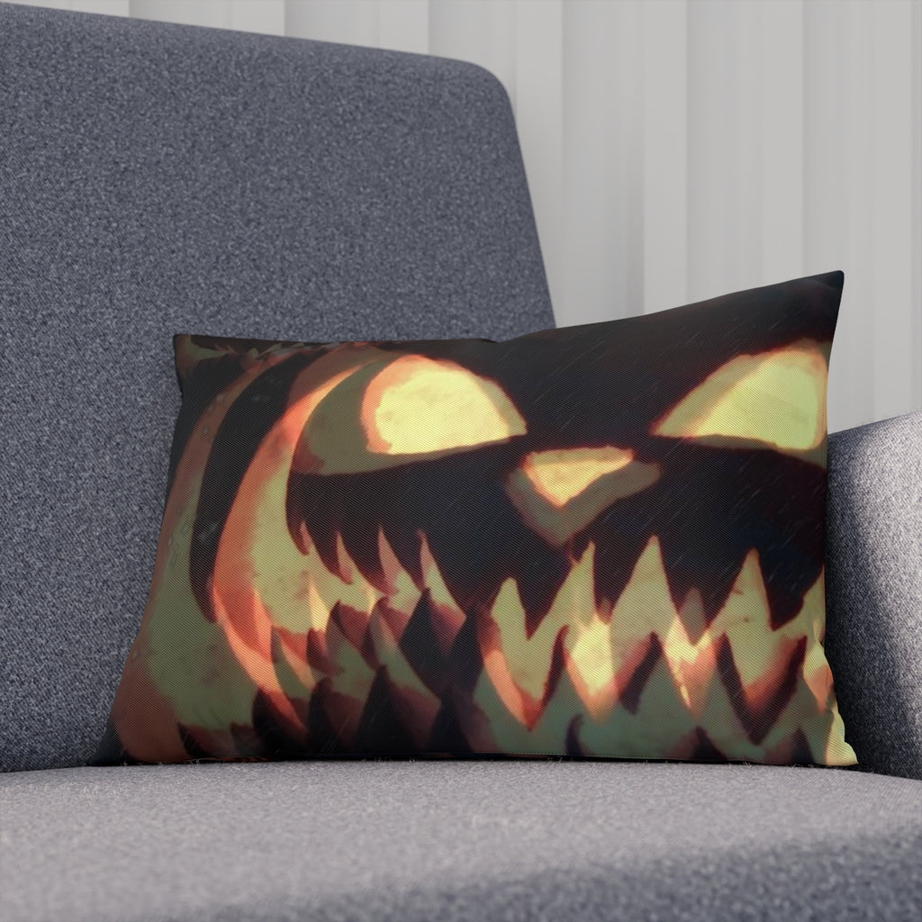 Pumpkin Grin Halloween Cushion – 100% Cotton Drill | Double-Sided Print