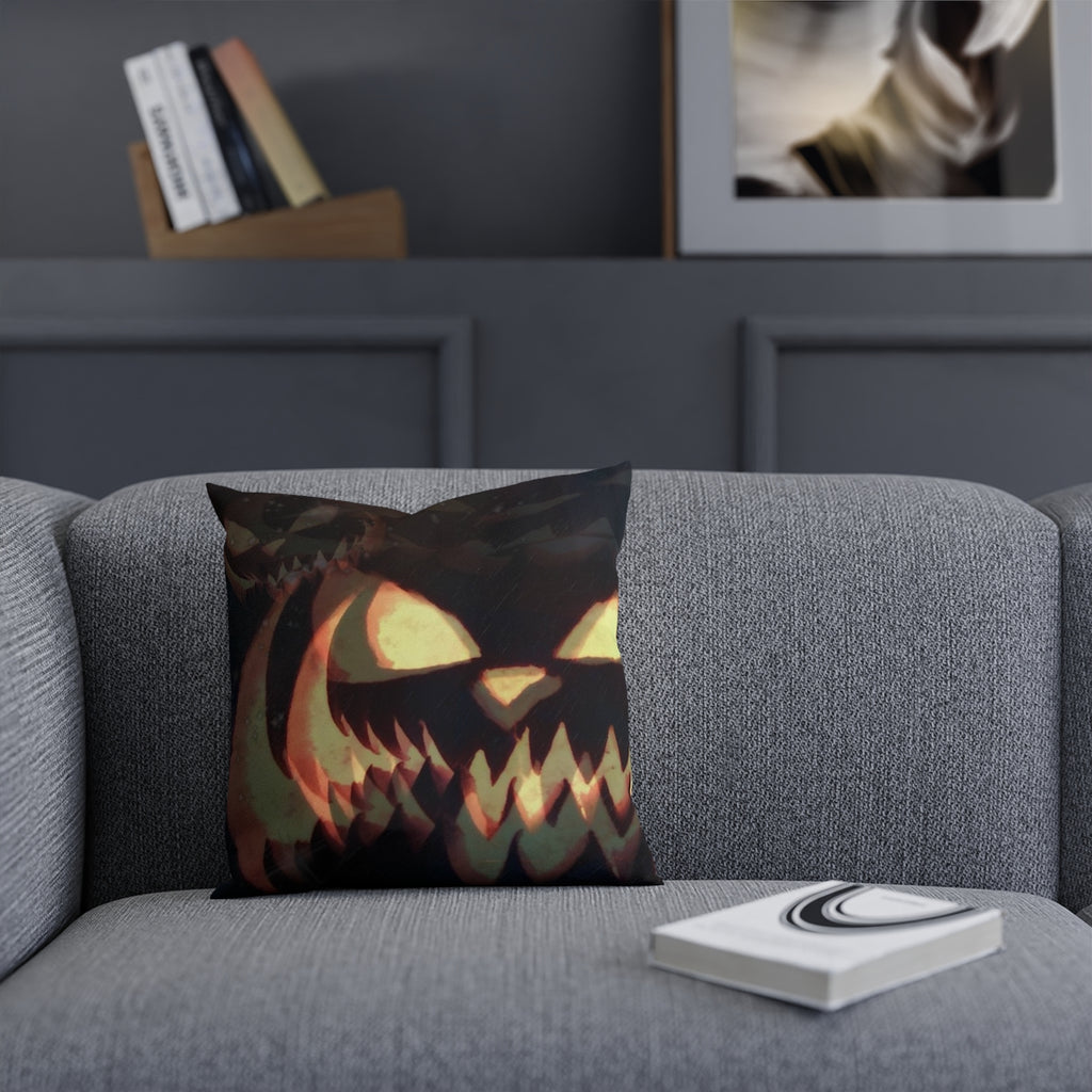 Pumpkin Grin Halloween Cushion – 100% Cotton Drill | Double-Sided Print