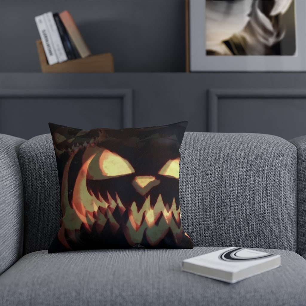 Pumpkin Grin Halloween Cushion – 100% Cotton Drill | Double-Sided Print