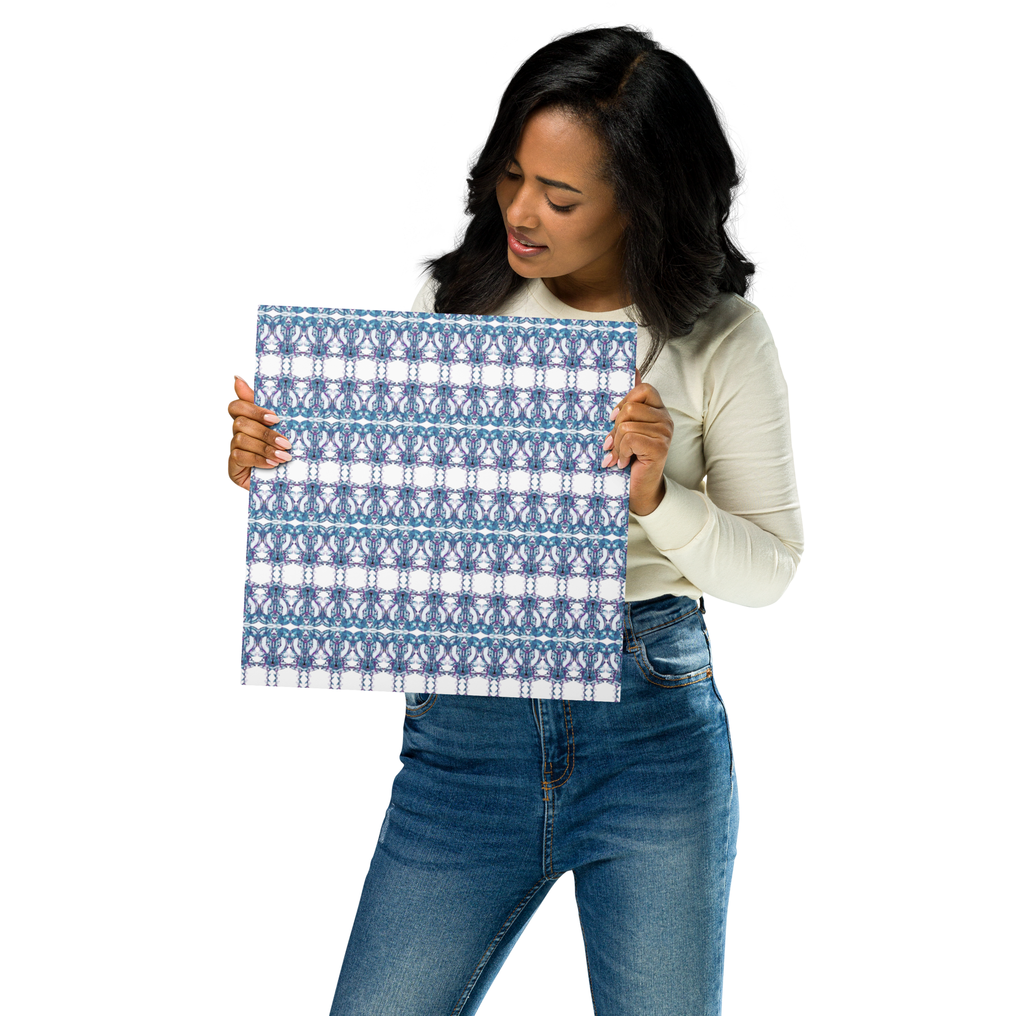 Splash Blue Metal Print – Eco-Friendly Vibrant Aluminum Wall Art