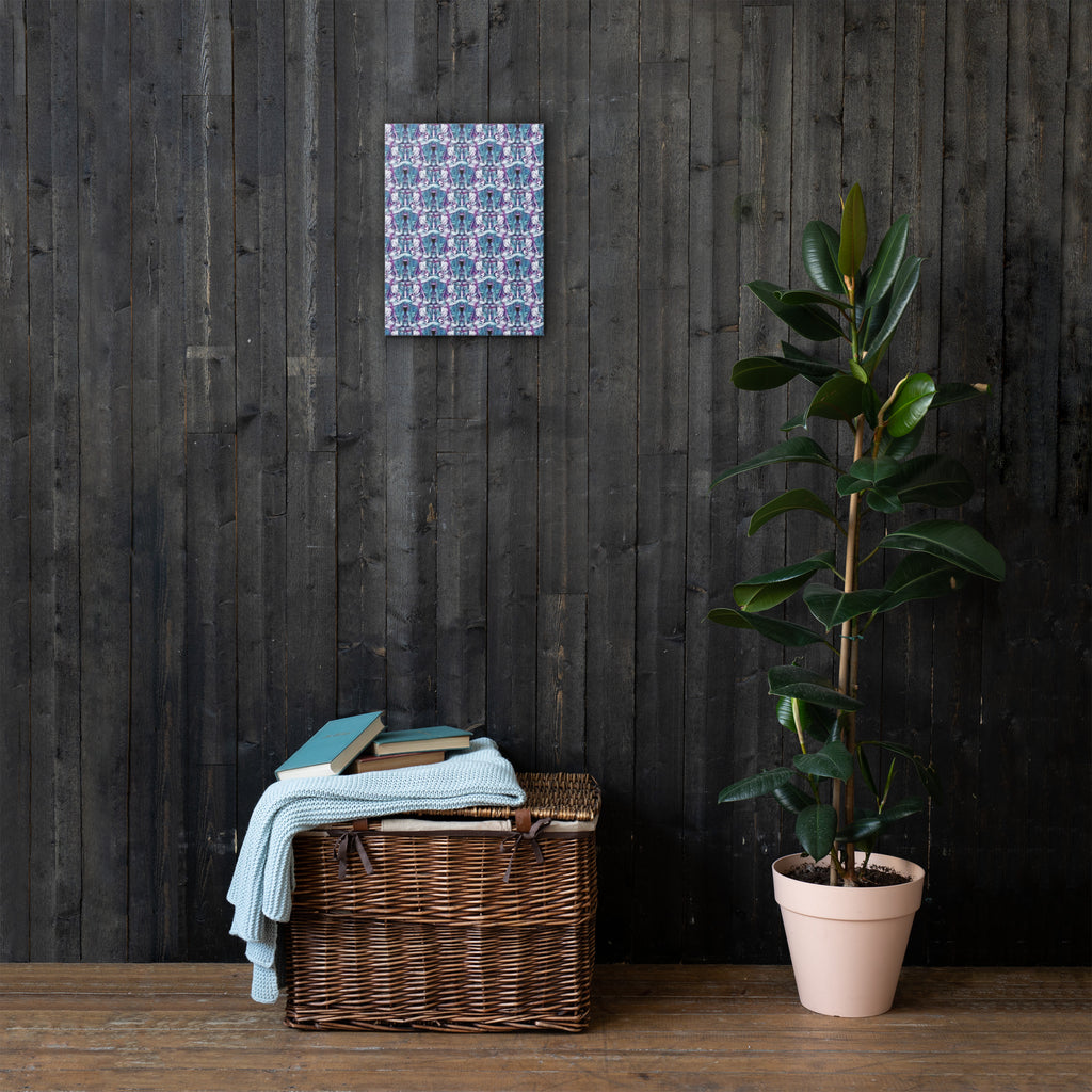 Slim Canvas Wall Art – Abstract Violet Skyline | Lightweight & Modern